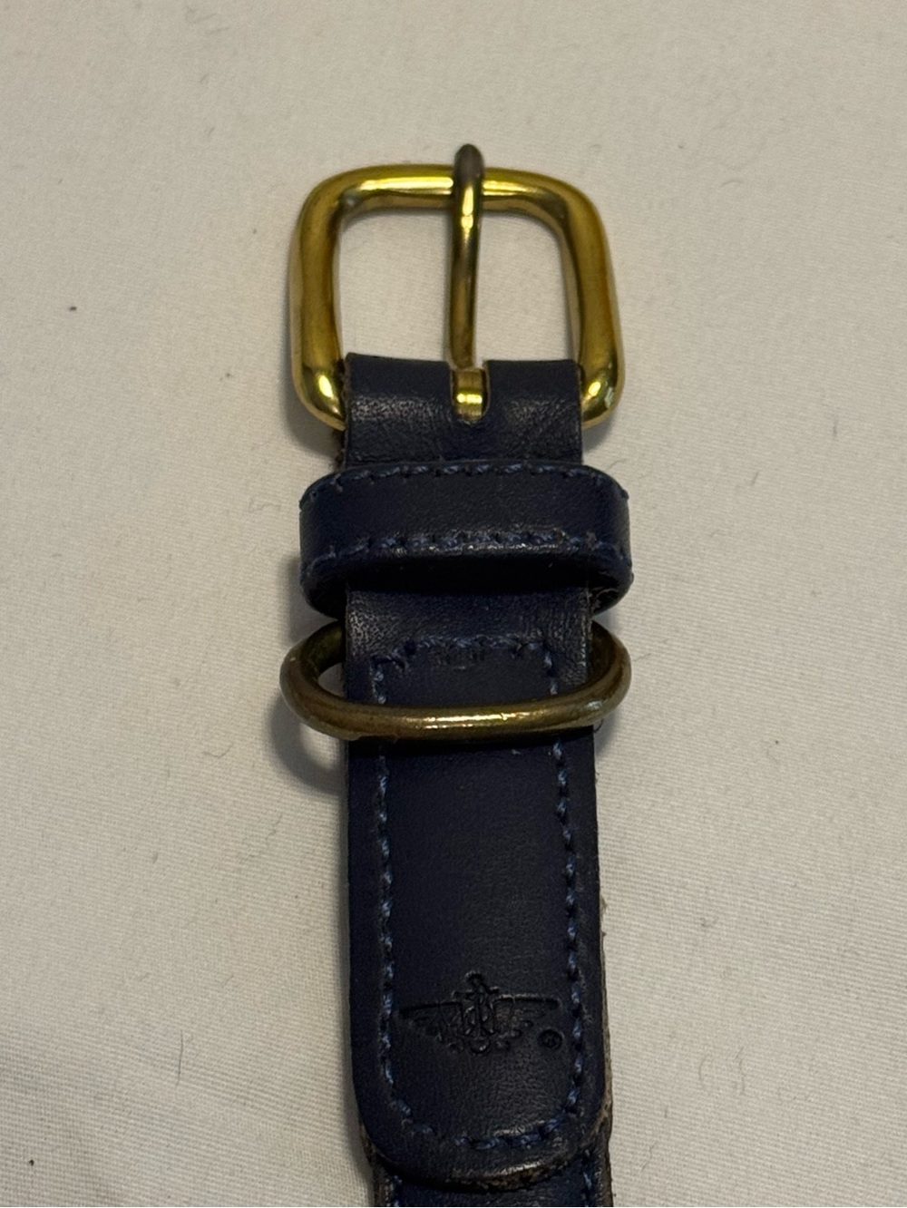 DOCKERS Womenβs Blue Top Grain Cowhide On Bonded Leather Belt USA Size M 27-31β
